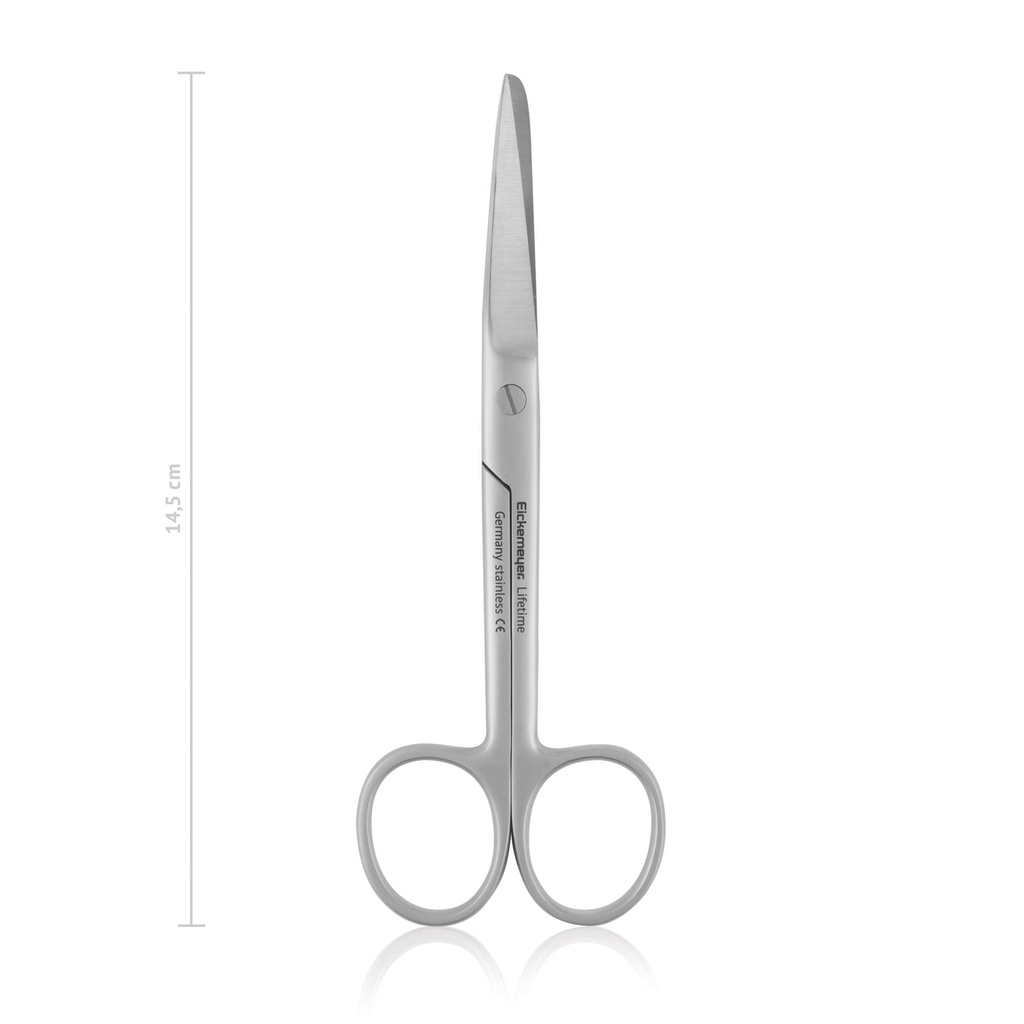 Sebészeti olló, 14,5 cm, ívelt, hegyes/tompa