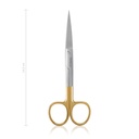 Sebészeti olló volfrám-karbid betéttel (TC), 14,5 cm, egyenes, hegyes/hegyes, TC