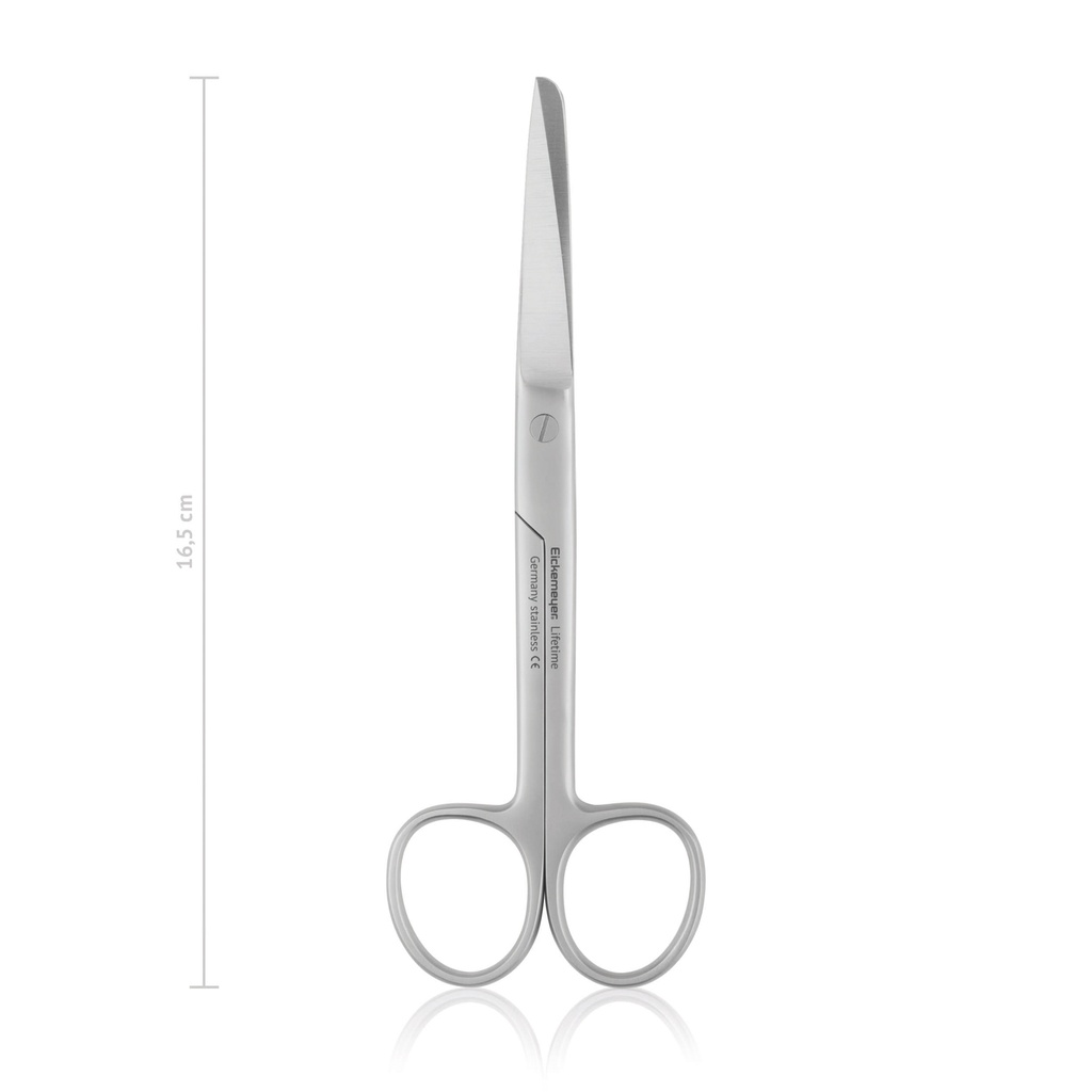 STANDARD műtéti olló, hegyes/tompa, 16,5 cm, hajlított