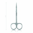 Finom sebészeti olló, 11 cm, hajlított, hegyes/hegyes