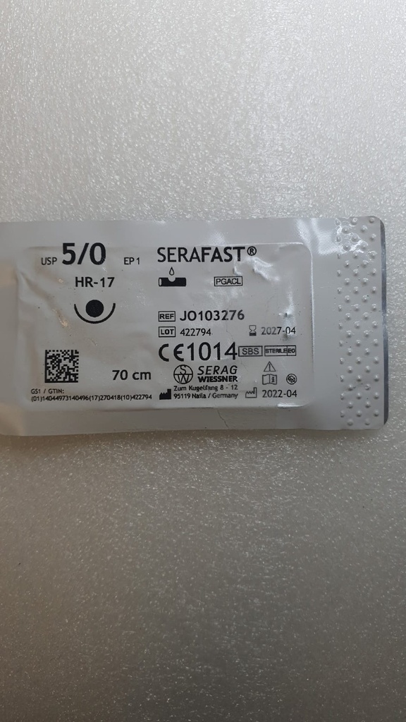 Serafast EP 1, USP 5/0 Round bodied needle 