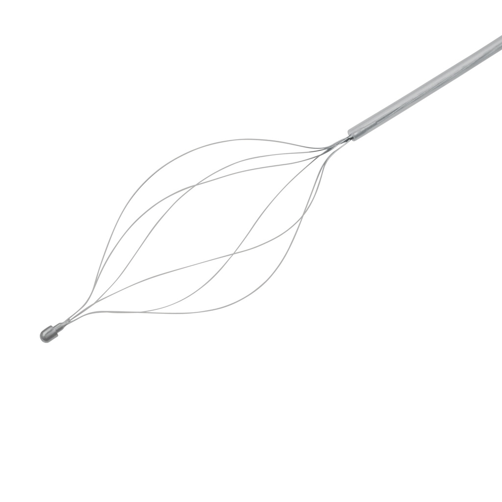 Kőeltávolító kosár, 90 mm-es, 6 huzalos, monofil szálból, Ø 2,0 mm-től kezdődő munkacsatornákhoz, hossz: 230 cm