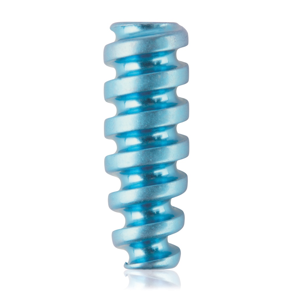 Zlig interferencia csavar, kanülált 1,1/Ø3,5/10,0 mm, HEX 2,0, világoskék