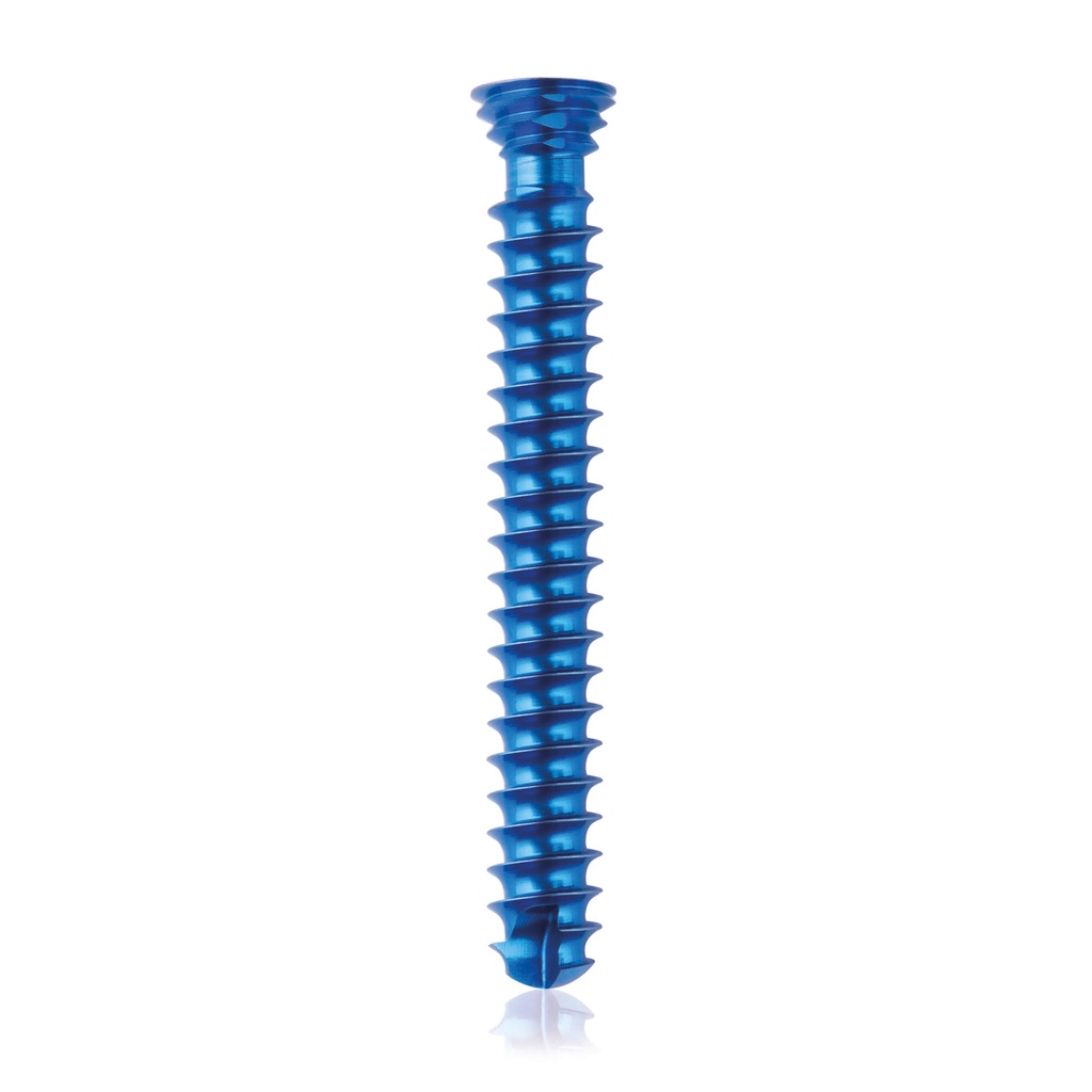 Titán zárócsavar Ø4,0 × 30 mm, szögstabil, többirányú, kék, Torx 10, önfúró, önmetsző