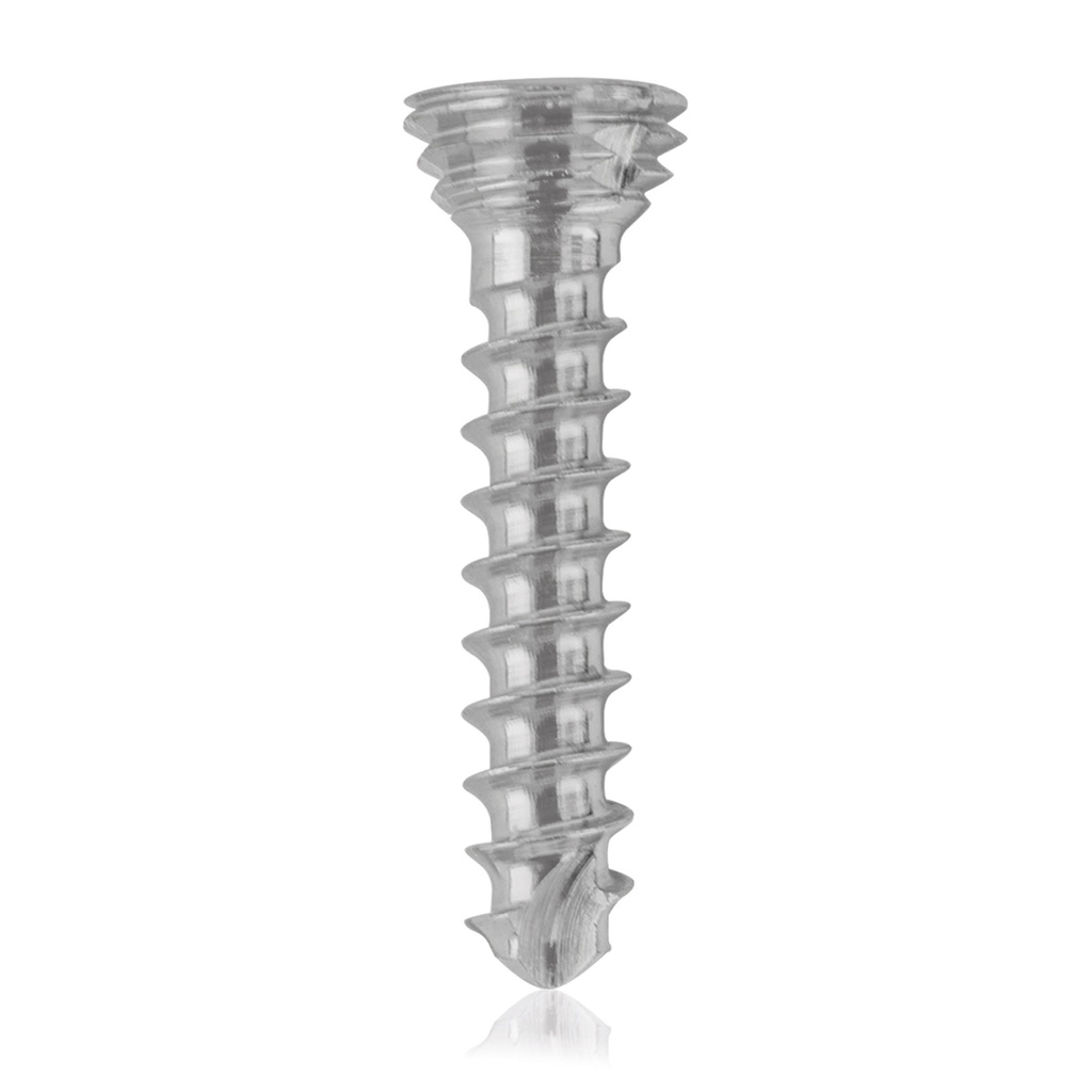 Titán zárócsavar Ø1,7 × 10 mm, szögstabil, többirányú, kék, Torx 6, önfúró, önmetsző