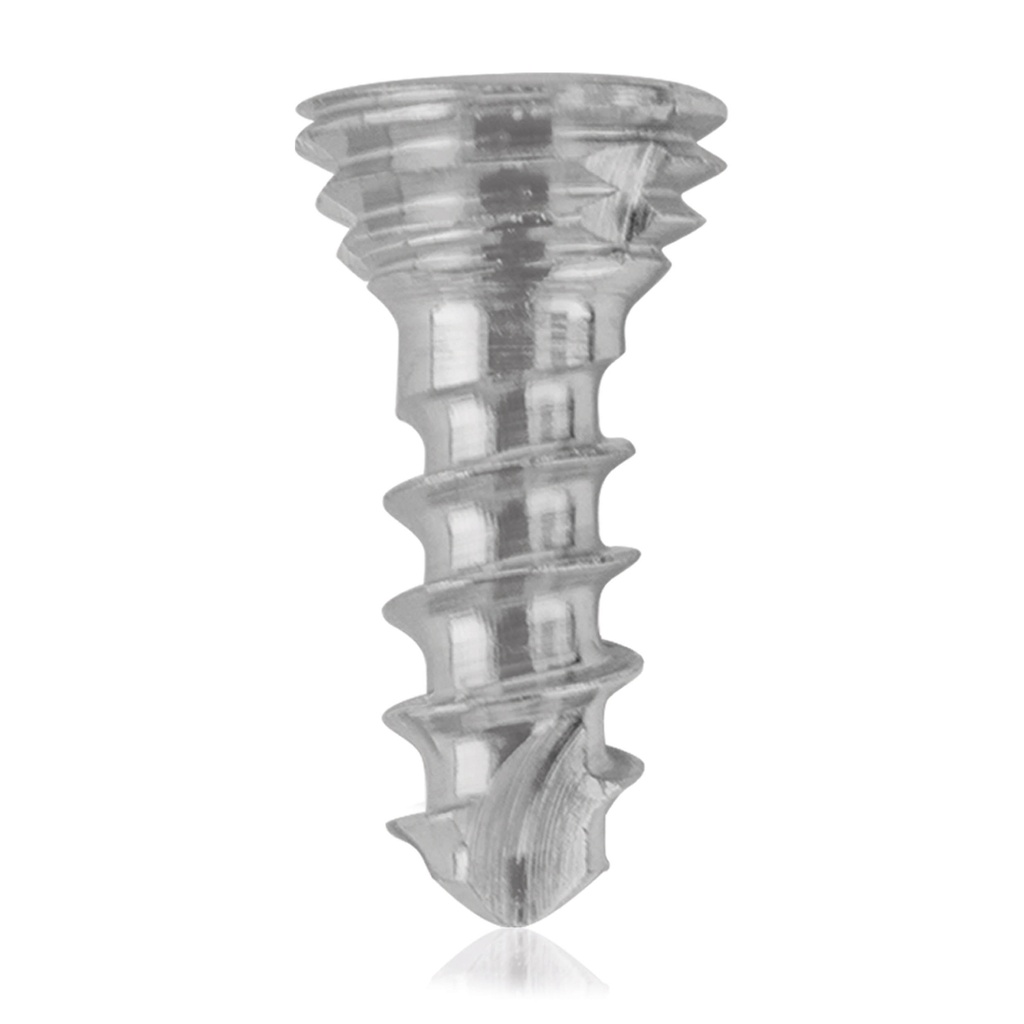 Titán zárócsavar Ø1,7 × 6 mm, szögstabil, többirányú, ezüst, Torx 6, önfúró, önmetsző