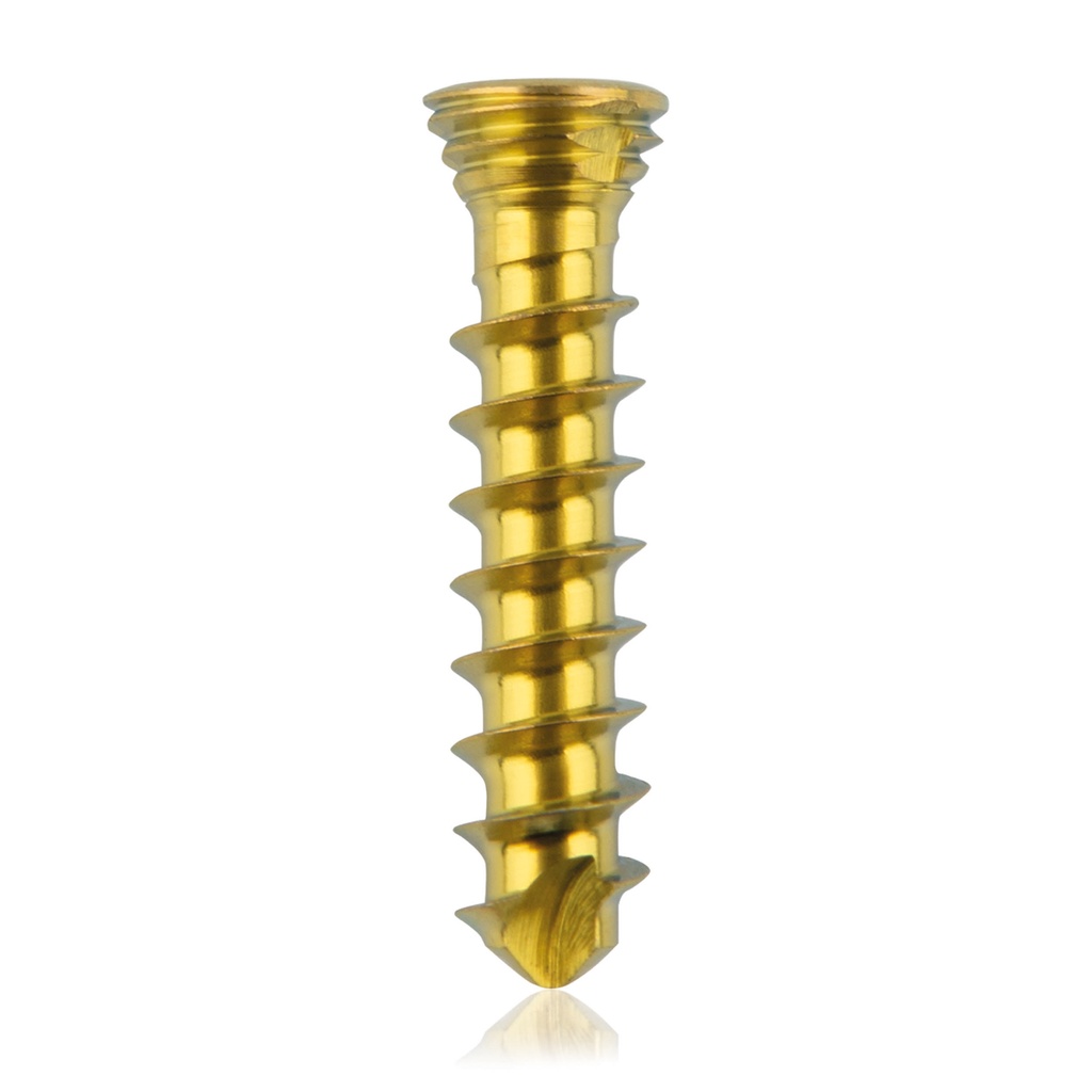 Titán zárócsavar Ø2,3 × 12 mm, szögstabil, többirányú, kék, Torx 6, önfúró, önmetsző