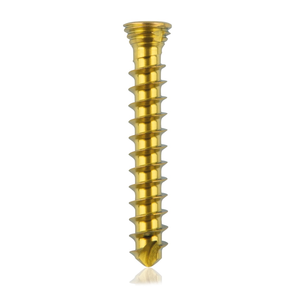[185532] Titán zárócsavar Ø2,3 × 16 mm, szögstabil, többirányú, kék, Torx 6, önfúró, önmetsző