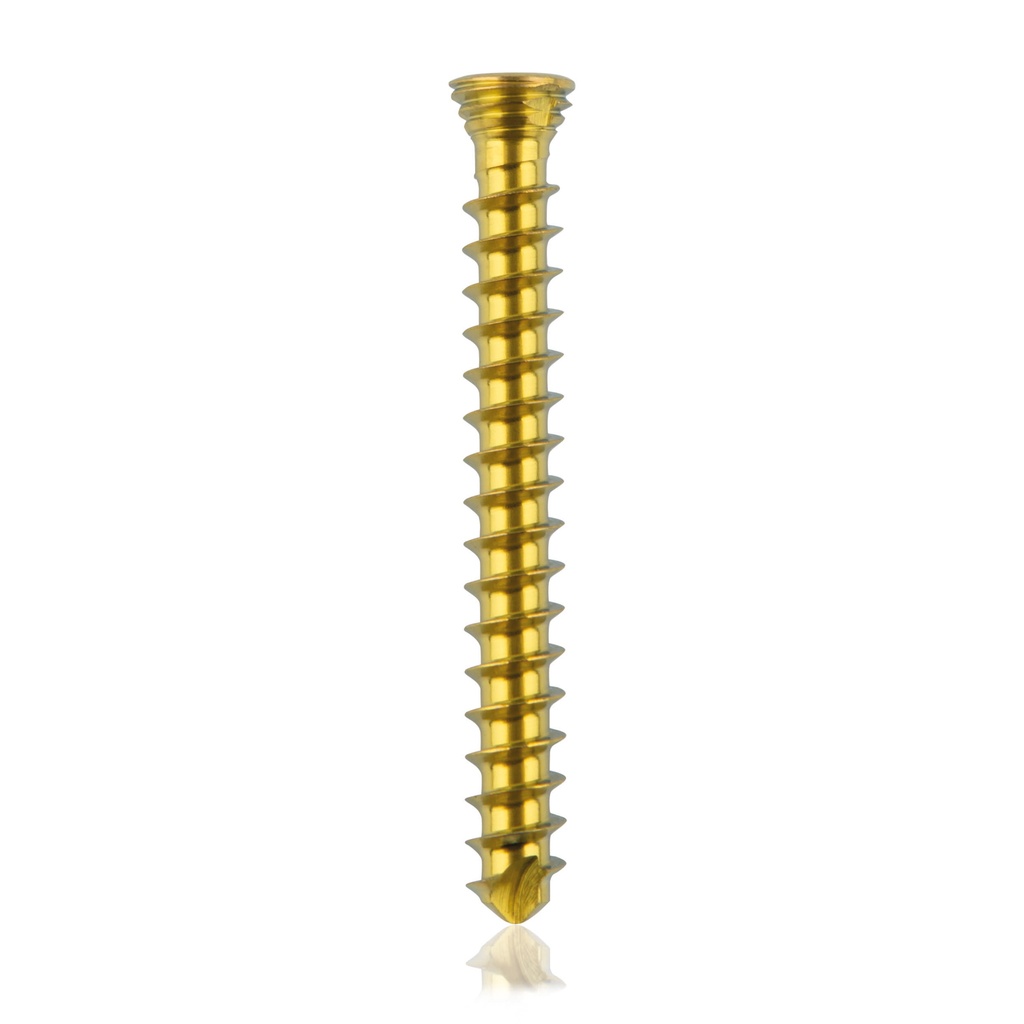 Titán zárócsavar Ø2,3 × 20 mm, szögstabil, többirányú, kék, Torx 6, önfúró, önmetsző