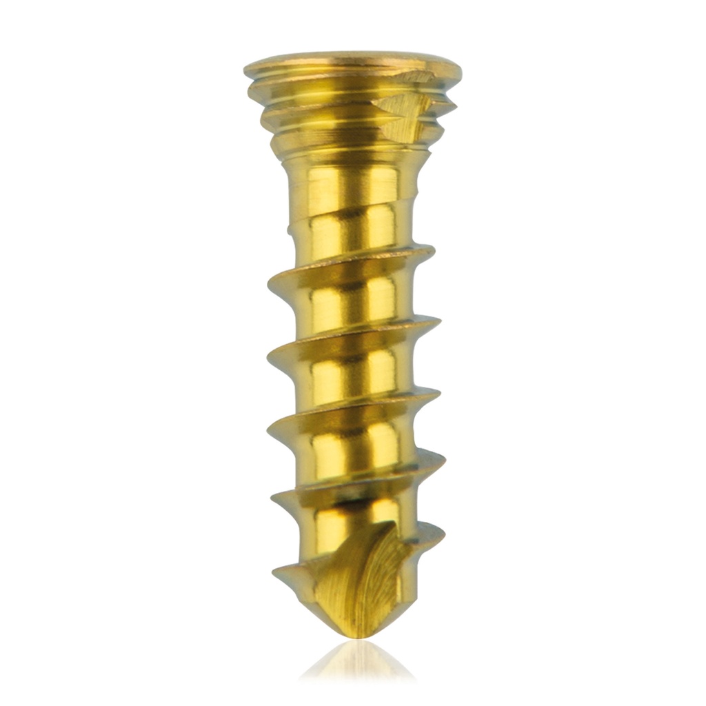 Titán zárócsavar Ø2,3 × 8 mm, szögstabil, többirányú, kék, Torx 6, önfúró, önmetsző