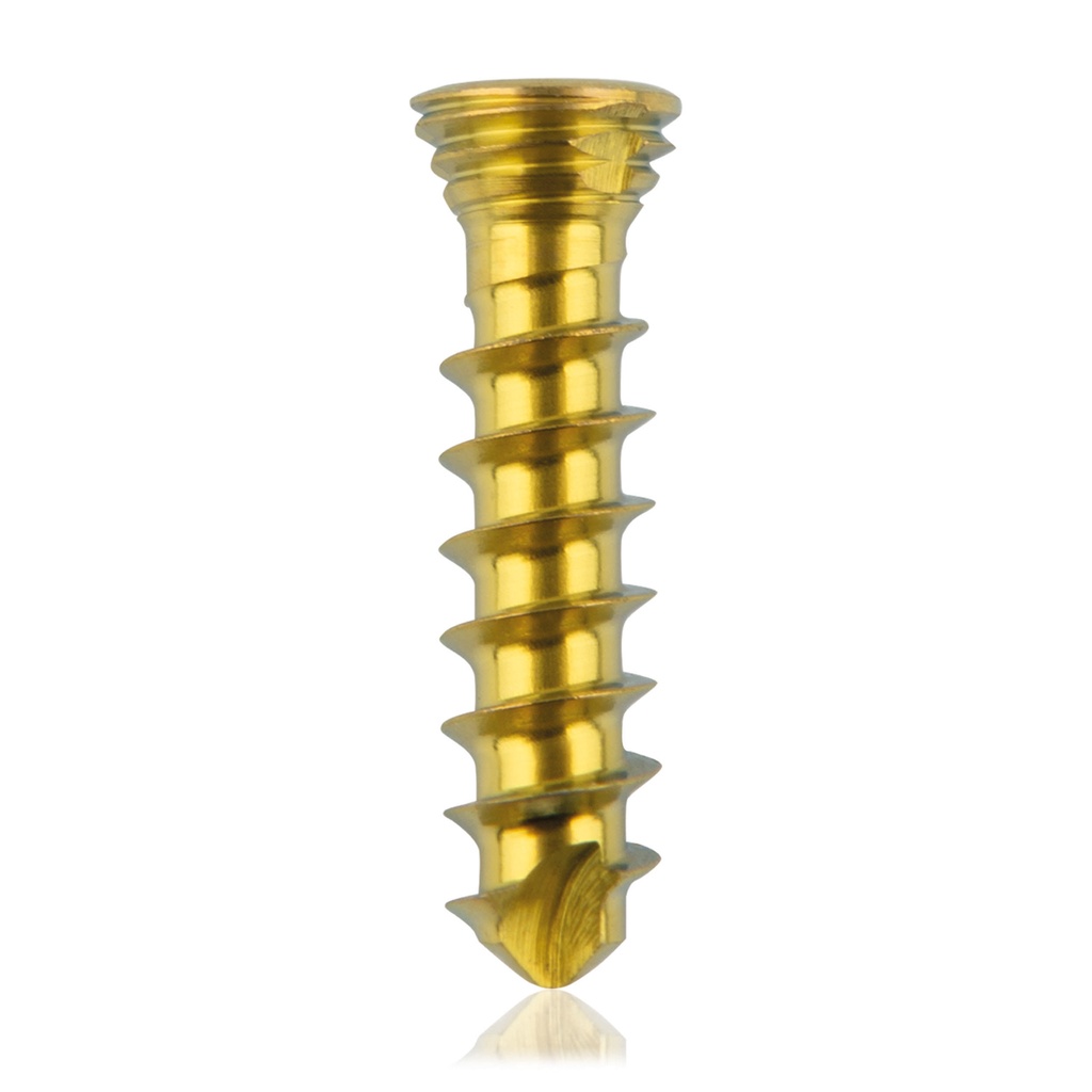 Titán zárócsavar Ø2,3 × 10 mm, szögstabil, többirányú, kék, Torx 6, önfúró, önmetsző