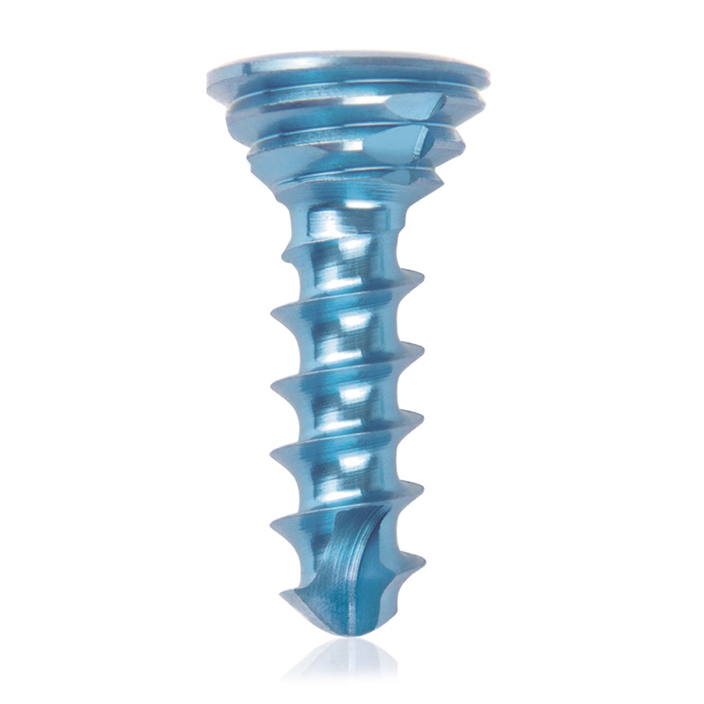 Titán zárócsavar Ø2,7 × 10 mm, szögstabil, többirányú, kék, Torx 10, önfúró, önmetsző