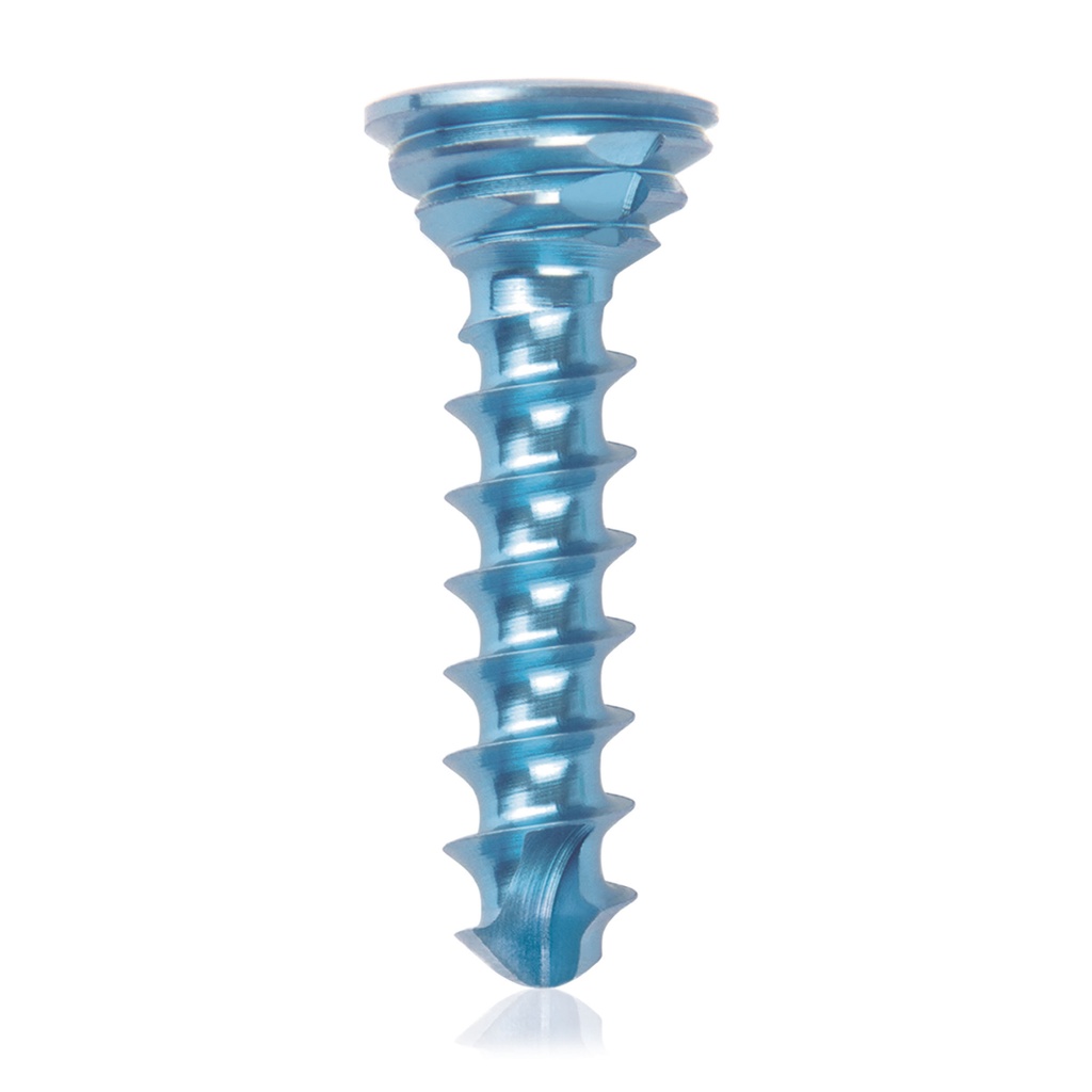 Titán zárócsavar Ø2,7 × 12 mm, szögstabil, többirányú, kék, Torx 10, önfúró, önmetsző
