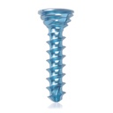 Titán zárócsavar Ø2,7 × 12 mm, szögstabil, többirányú, kék, Torx 10, önfúró, önmetsző