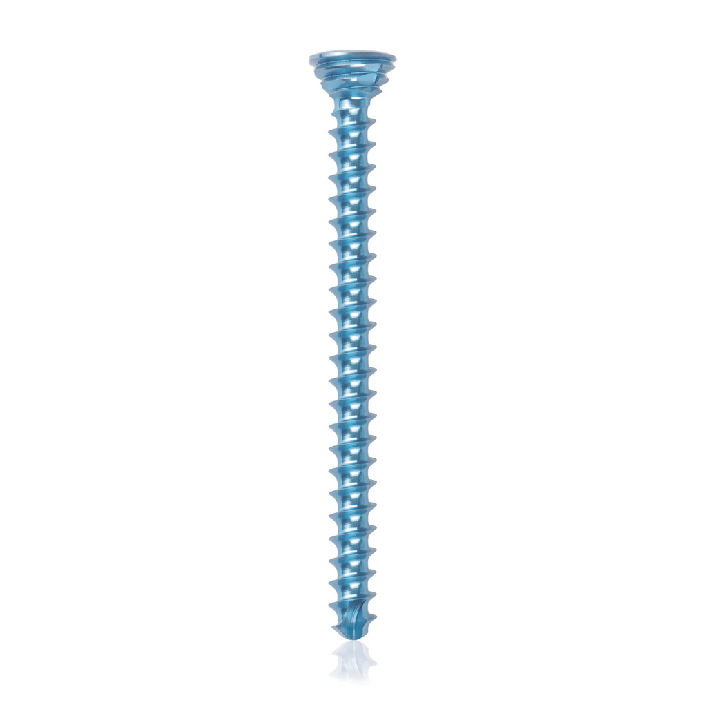 [185601] Titán zárócsavar Ø2,7 × 34 mm, szögstabil, többirányú, kék, Torx 10, önfúró, önmetsző