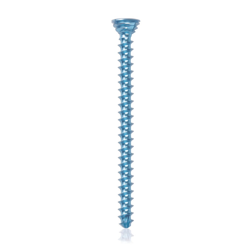 Titán zárócsavar Ø2,7 × 36 mm, szögstabil, többirányú, kék, Torx 10, önfúró, önmetsző