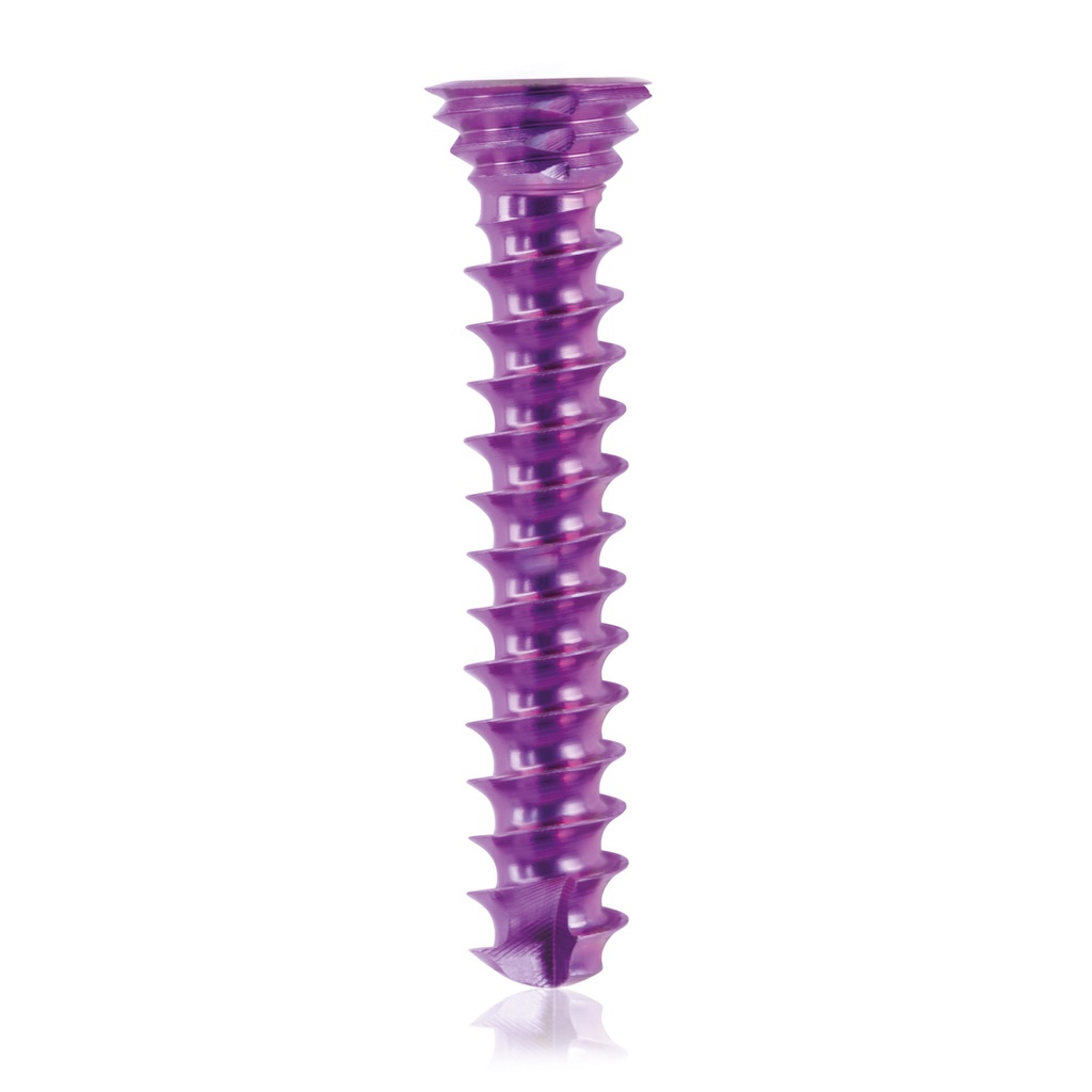 Titán zárócsavar Ø3,5 × 20 mm, szögstabil, többirányú, magenta, Torx 10, önfúró, önmetsző