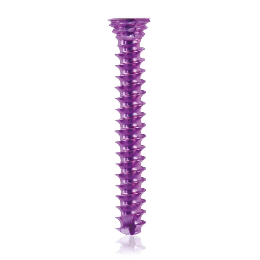 Titán zárócsavar Ø3,5 × 24 mm, szögstabil, többirányú, magenta, Torx 10, önfúró, önmetsző