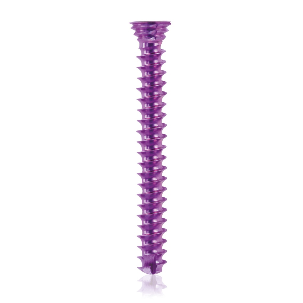 Titán zárócsavar Ø3,5 × 28 mm, szögstabil, többirányú, magenta, Torx 10, önfúró, önmetsző