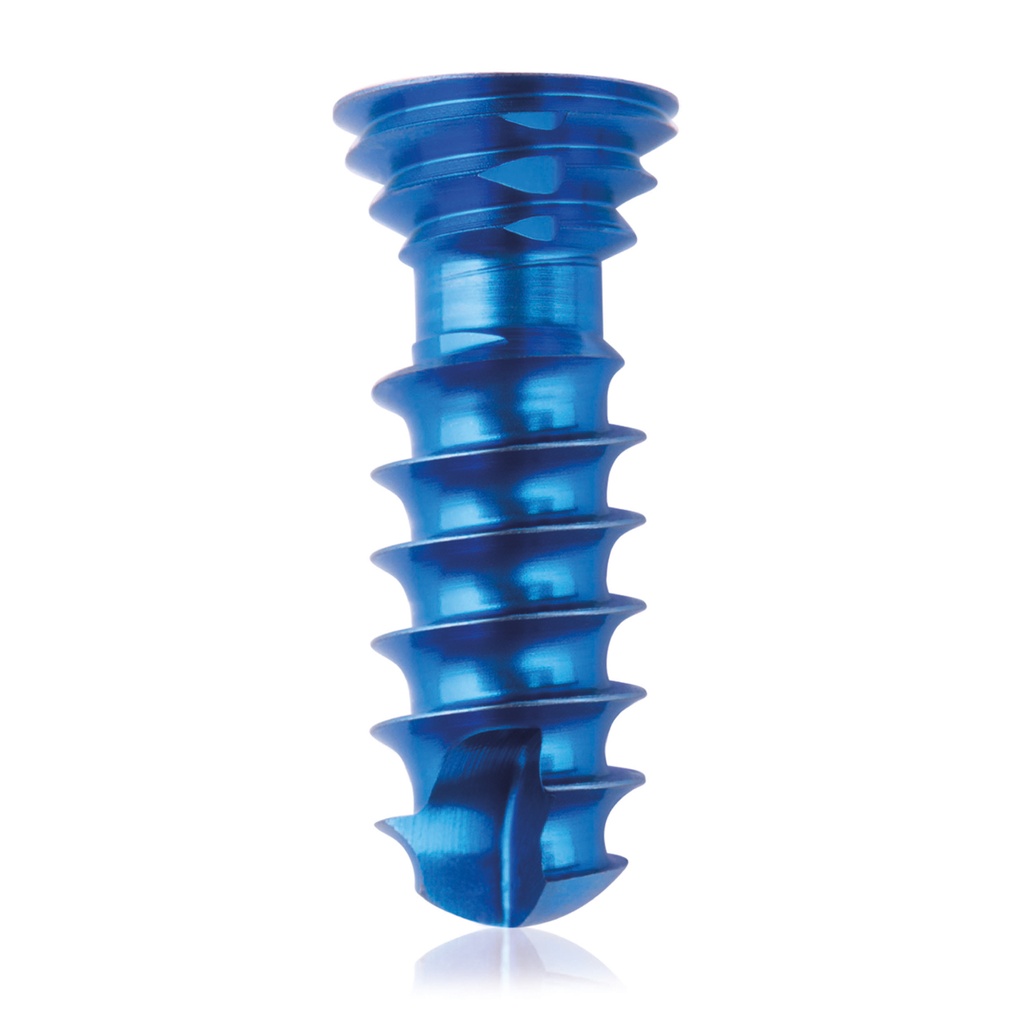 Titán zárócsavar Ø4,0 × 12 mm, szögstabil, többirányú, kék, Torx 10, önfúró, önmetsző