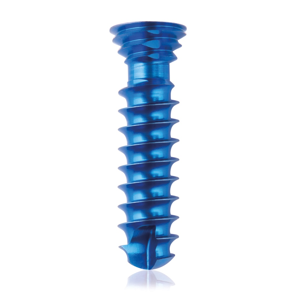 [185593] Titán zárócsavar Ø4,0 × 16 mm, szögstabil, többirányú, kék, Torx 10, önfúró, önmetsző