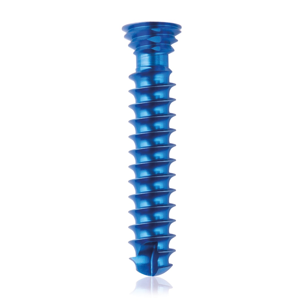 Titán zárócsavar Ø4,0 × 20 mm, szögstabil, többirányú, kék, Torx 10, önfúró, önmetsző