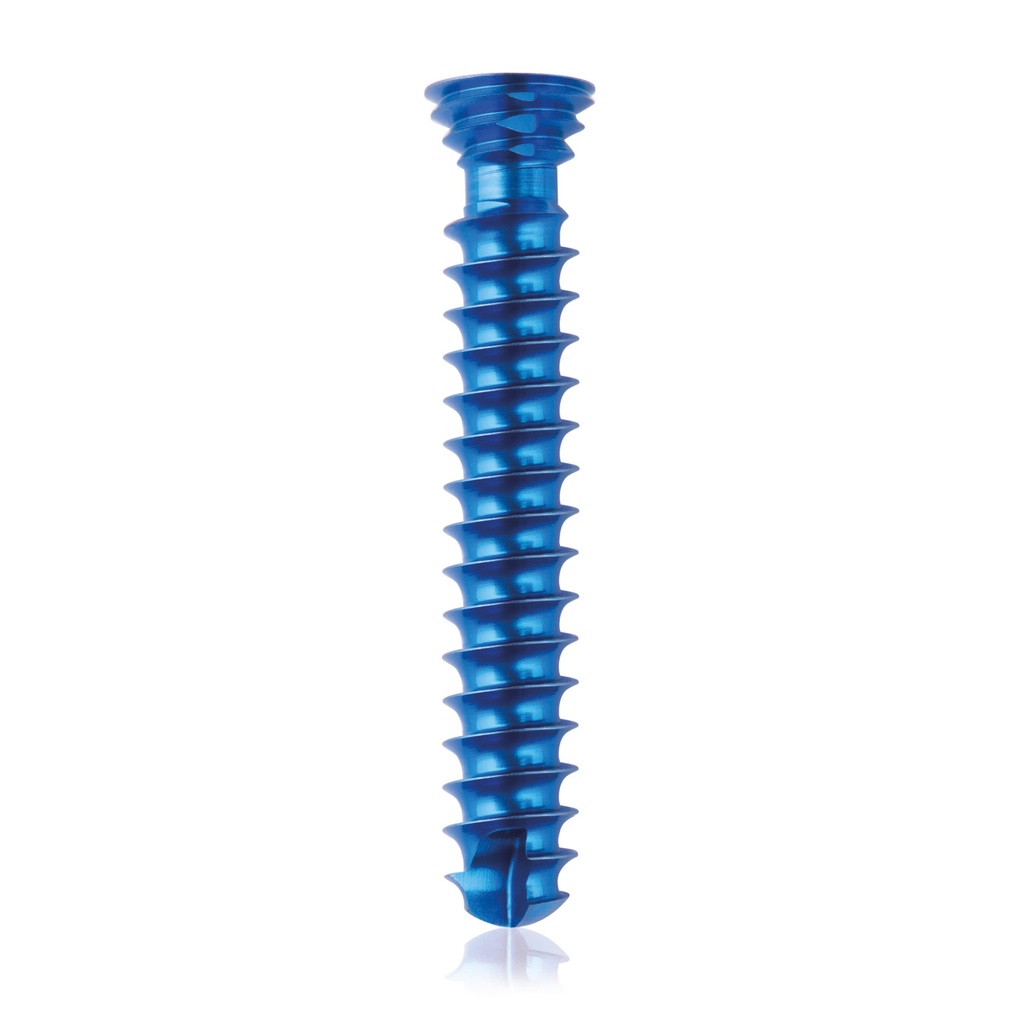 Titán zárócsavar Ø4,0 × 24 mm, szögstabil, többirányú, kék, Torx 10, önfúró, önmetsző