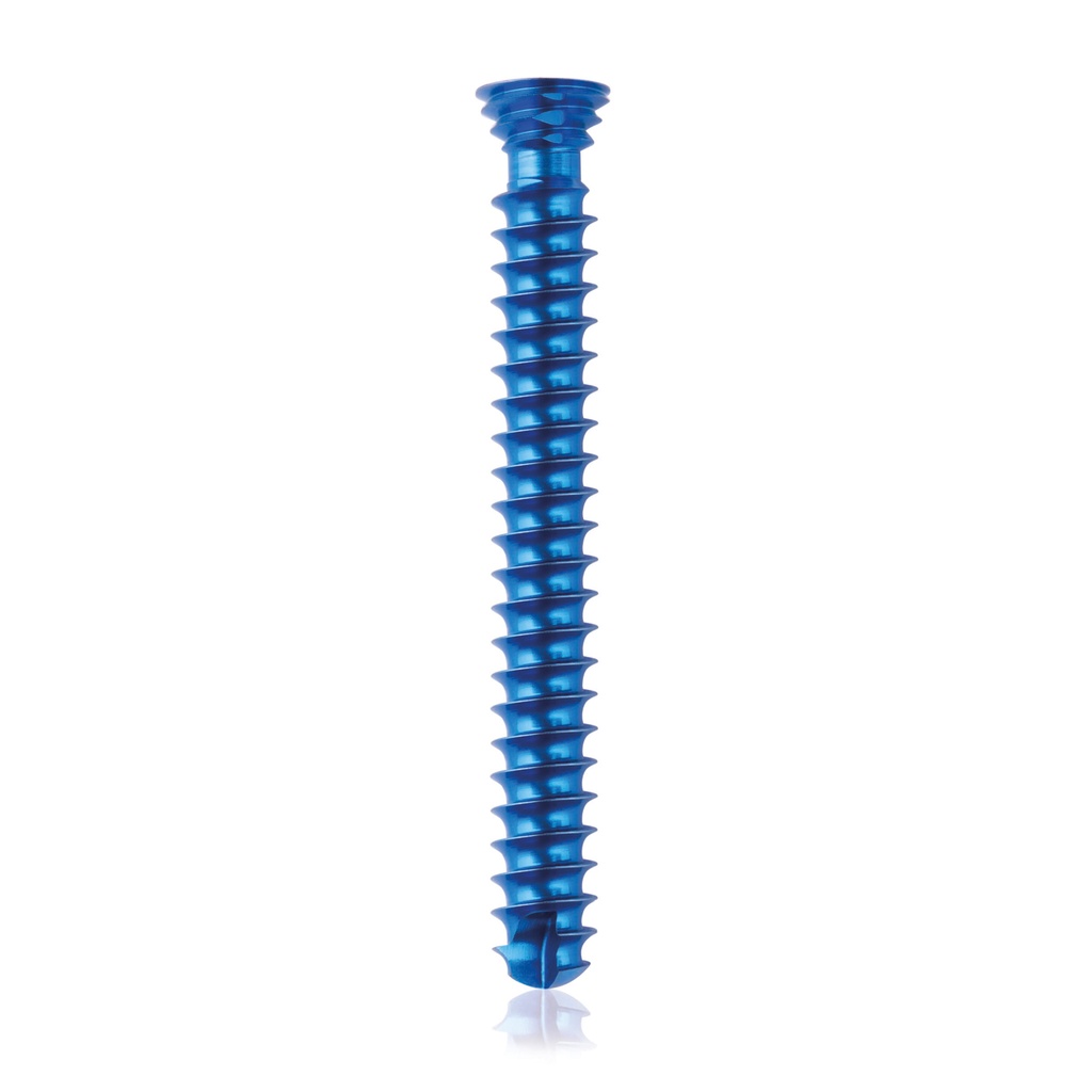 Titán zárócsavar Ø4,0 × 32 mm, szögstabil, többirányú, kék, Torx 10, önfúró, önmetsző