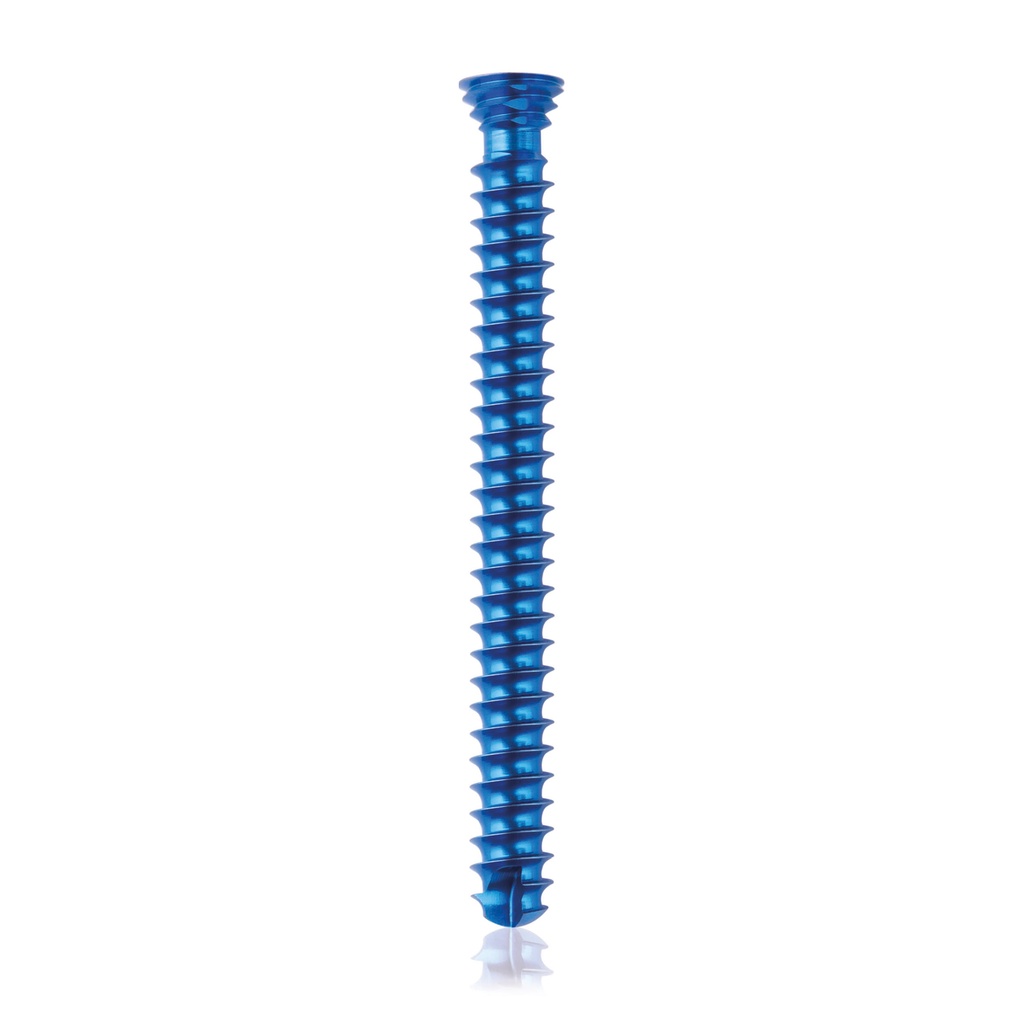 Titán zárócsavar Ø4,0 × 38 mm, szögstabil, többirányú, kék, Torx 10, önfúró, önmetsző