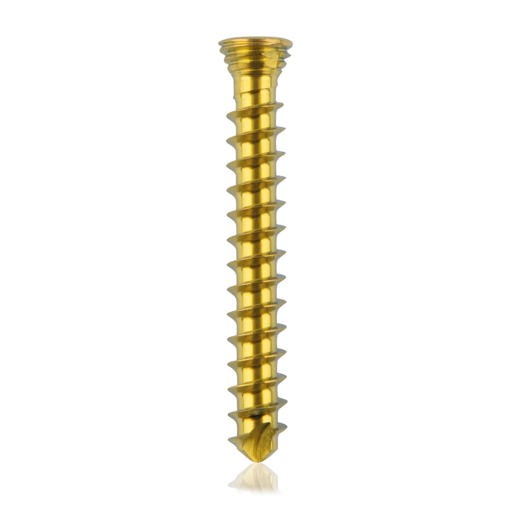Titán zárócsavar Ø2,3 × 18 mm, szögstabil, többirányú, kék, Torx 6, önfúró, önmetsző