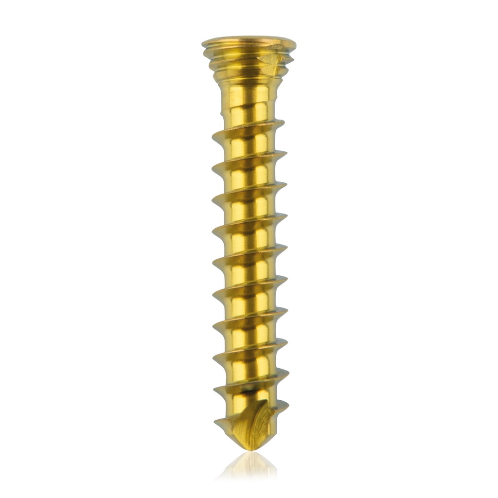 Titán zárócsavar Ø2,3 × 14 mm, szögstabil, többirányú, kék, Torx 6, önfúró, önmetsző