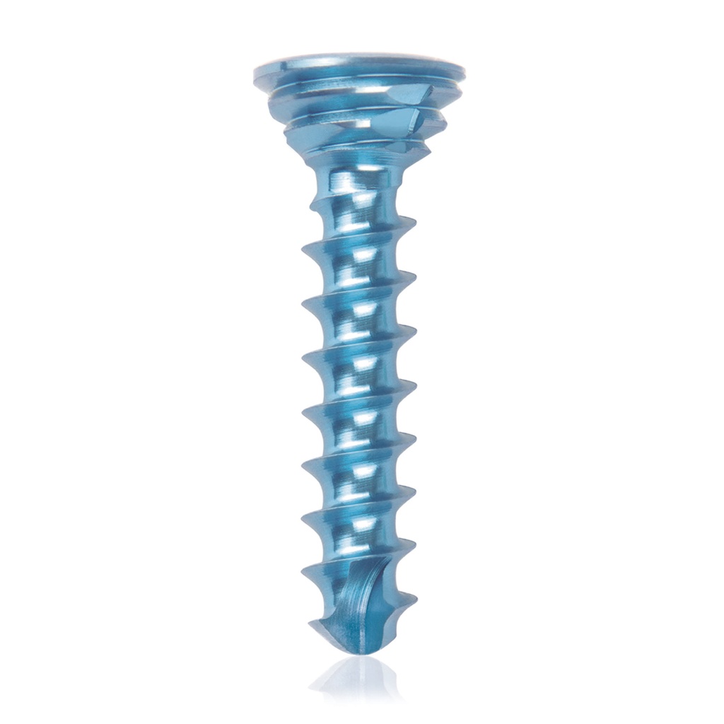 Titán zárócsavar Ø2,7 × 14 mm, szögstabil, többirányú, kék, Torx 10, önfúró, önmetsző