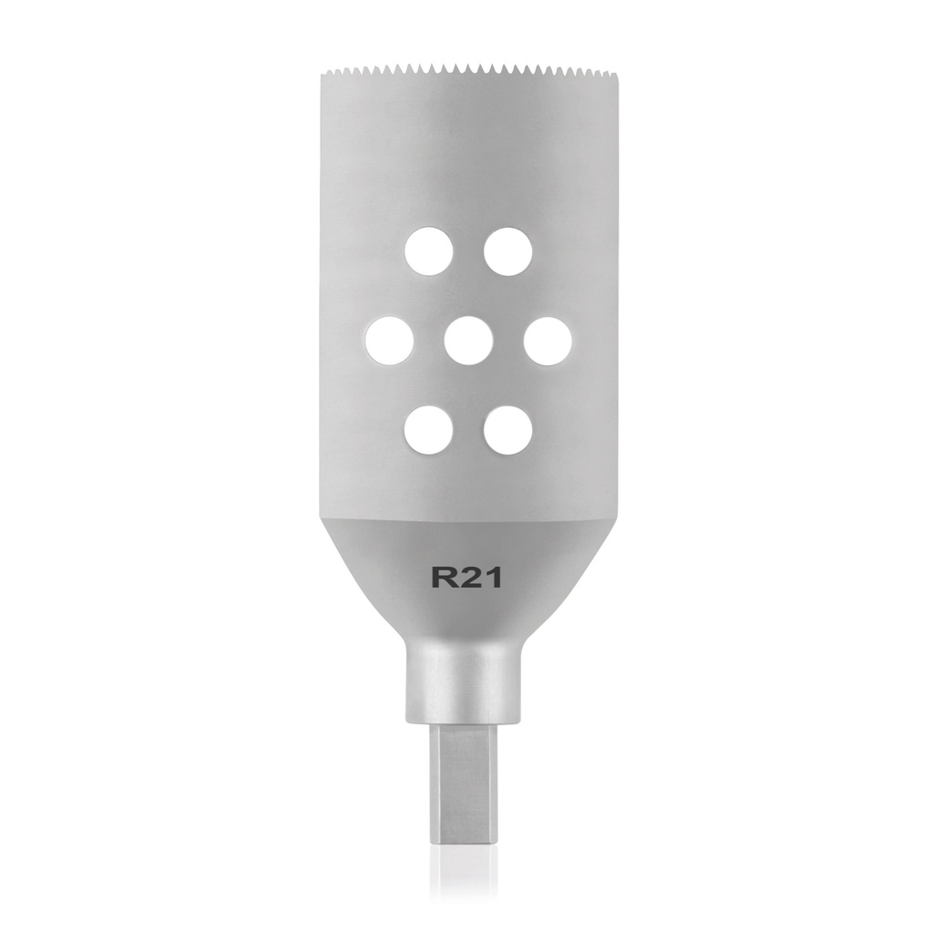 TPLO fűrészpenge, kanülált, R21/45 mm, háromszög tengellyel
