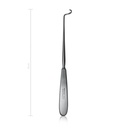 DECHAMPS ligatúratű, balra hajlított, éles, enyhén íves, 20 cm