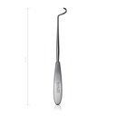 DECHAMPS ligatúratű, jobbra hajlított, éles, 20 cm