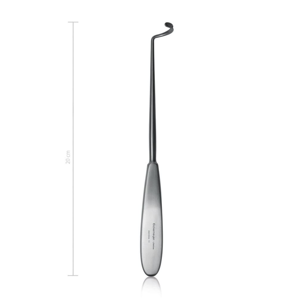 DECHAMPS ligatúratű, balra hajlított, tompa, 20 cm