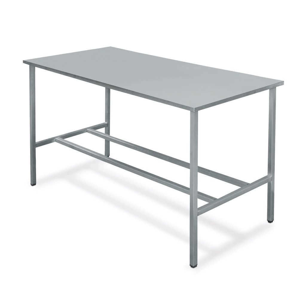 Rozsdamentes acélból készült vizsgáló- és kezelőasztal, sík fekvőfelülettel, szétszerelt / szétszerelhető kivitelben