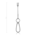 VOLKMANN típusú feltáró, háromágú, tompa végű, 9 x 13 mm, 22 cm