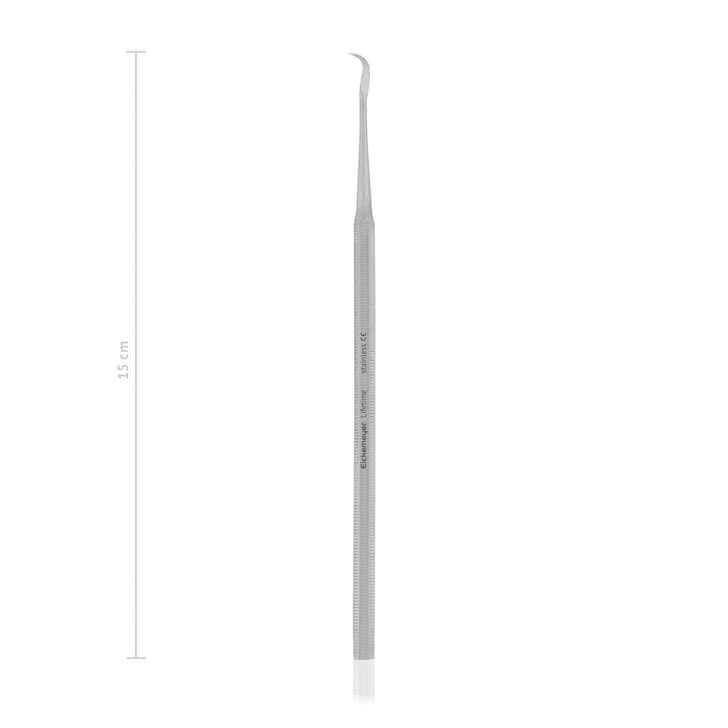 Kézi fogkő-eltávolító (szkélerező), keskeny, hegyes sólyomcsőr alakú, 15 cm