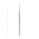 Kézi fogkő-eltávolító (szkélerező), keskeny, hegyes sólyomcsőr alakú, 15 cm