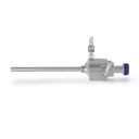 Trokár hüvely, belső átmérő: 5,5 mm, hossz: 9,5 cm, automatikus visszacsapó szeleppel és csappal