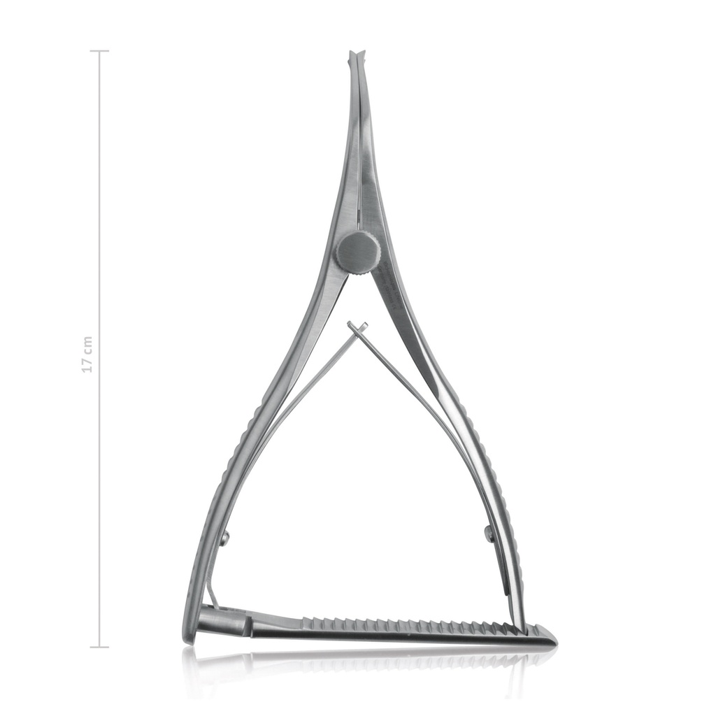 Osteotómia-retractor, „Inge” típus, Meutstege, 17 cm