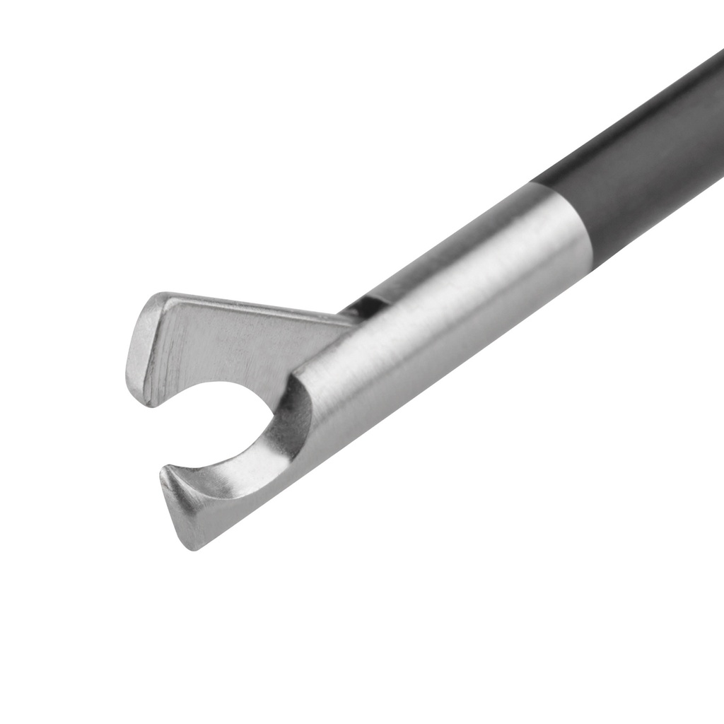 Horgas műtéti olló, forgatható, unipoláris koagulációhoz csatlakozóval, Ø = 3 mm, H = 21 cm, műanyag markolat
