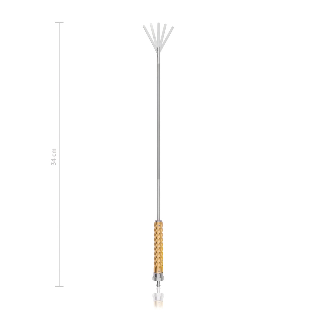 Ötfogú rektrator, hossz: 340 mm, Ø 5 mm, egyenes