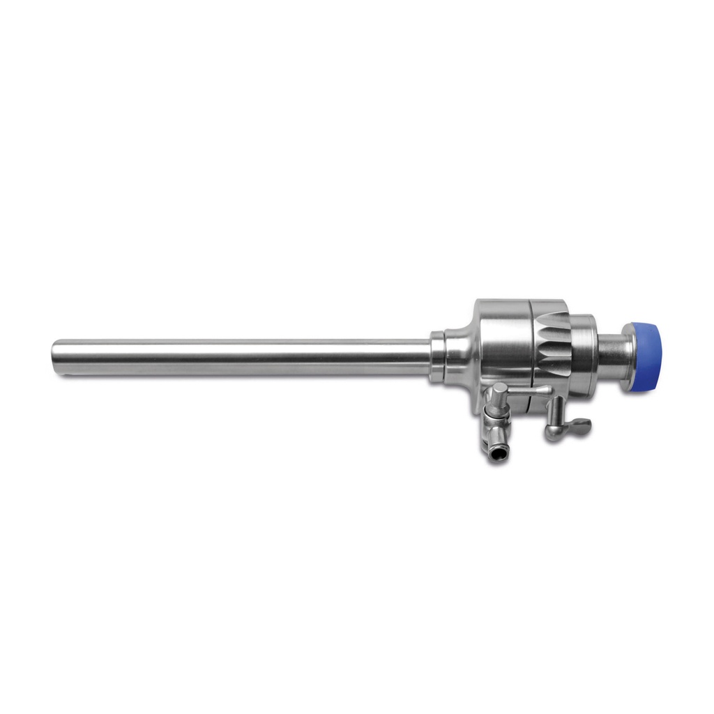 Trokár hüvely, belső átmérő: 10 mm, hossz: 9,7 cm, automatikus visszacsapó szeleppel és csappal