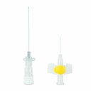Vénakanül rögzítőszárnnyal és injekciós porttal, 24G, sárga, 50 db/doboz
