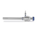 Trokár hüvely, belső átmérő: 11 mm, hossz: 10,1 cm, automatikus visszacsapó szeleppel, menettel és csappal