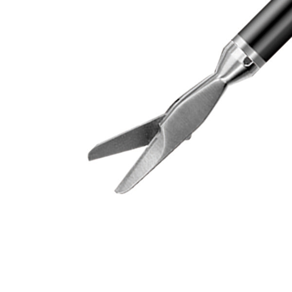 Nagy műtéti olló, forgatható, unipoláris koagulációhoz csatlakozóval, Ø = 10 mm, H = 45 cm, műanyag markolat