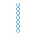 EickLoxx Micro csontlemez, 7 lyuk, 27,5 × 3,5 × 1,0 mm, 1.0 rendszer, világoskék