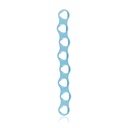 EickLoxx Micro csontlemez, 8 lyuk, 31,5 × 3,5 × 1,0 mm, 1.0 rendszer, világoskék